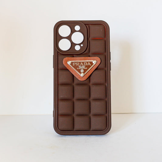 3D Cute Plaid Design Prada iPhone Case
