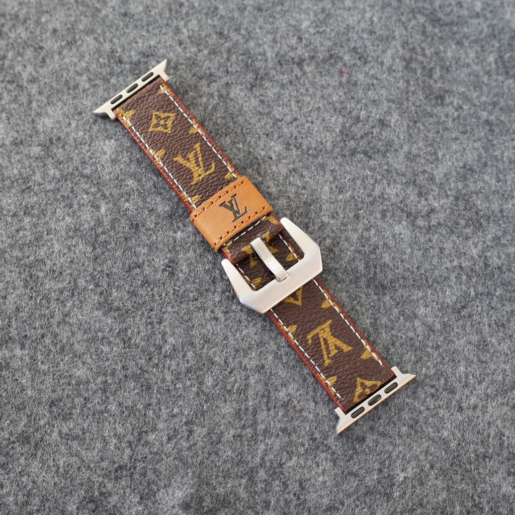 LV Apple Watch Band Brown Small Monogram
