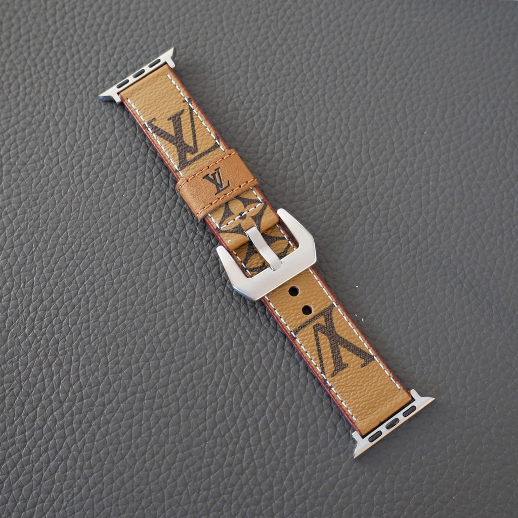 Pale Monogram LV Apple Watch Band