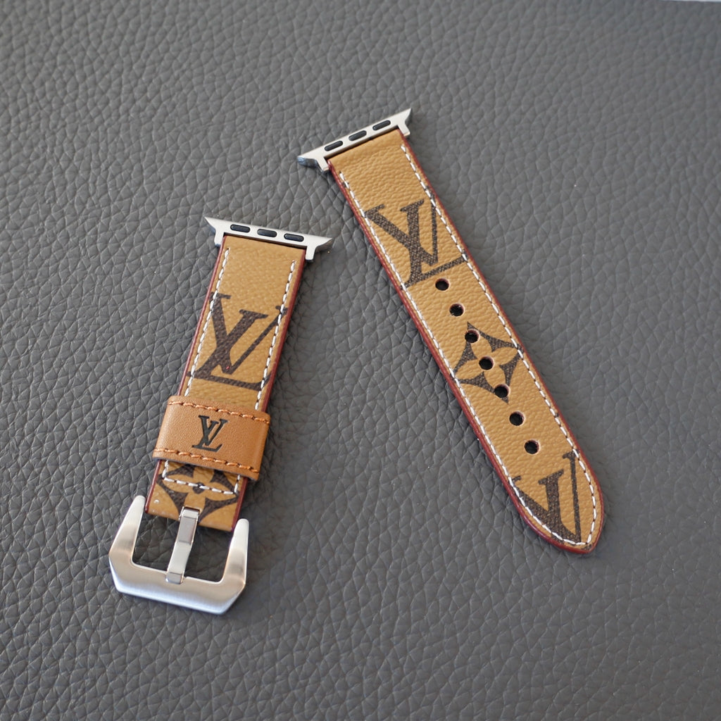 Pale Monogram LV Apple Watch Band