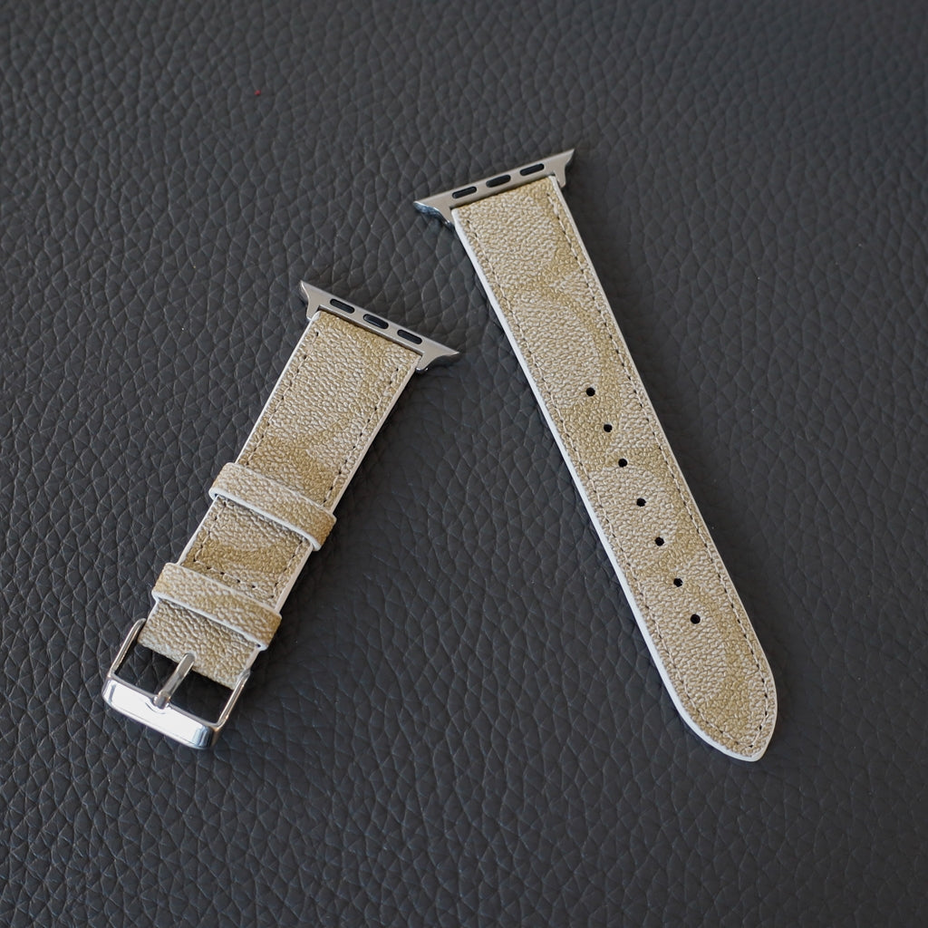 Coach Band Apple Watch Light Beige Leather