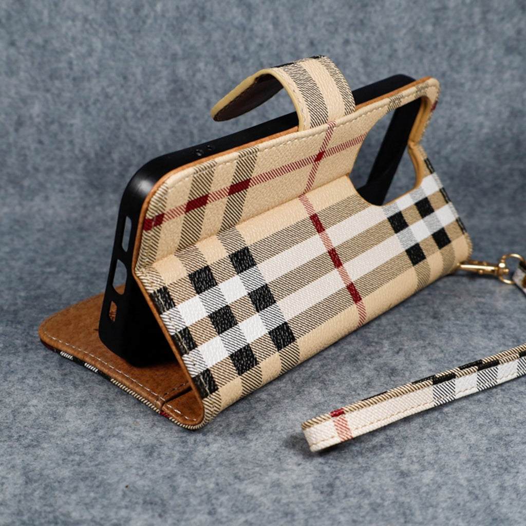 Burberry iPhone Case Wallet Style for 11 12 14 15 16 17