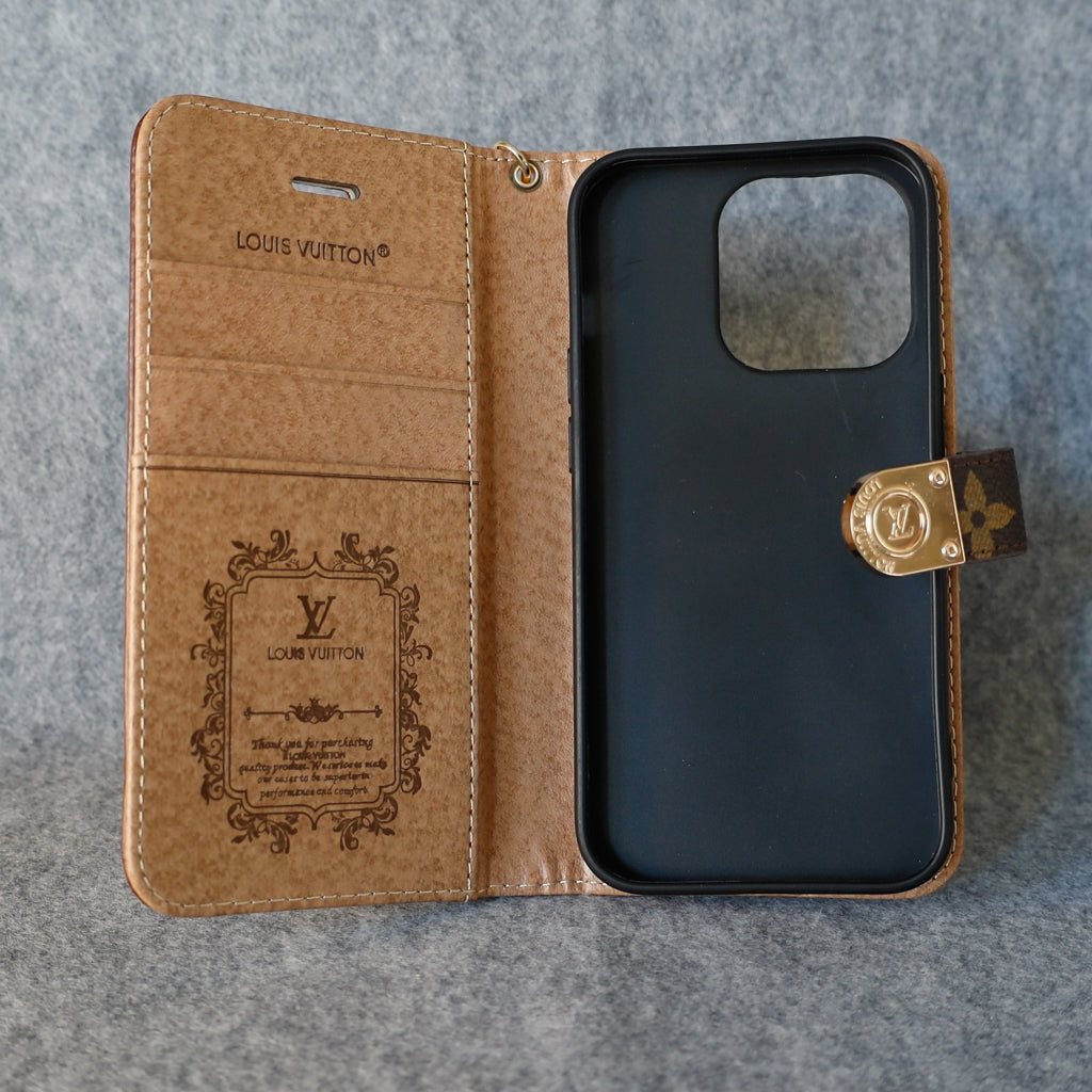 LV iPhone Folio Wallet Case for 1116 Pro Max Plus