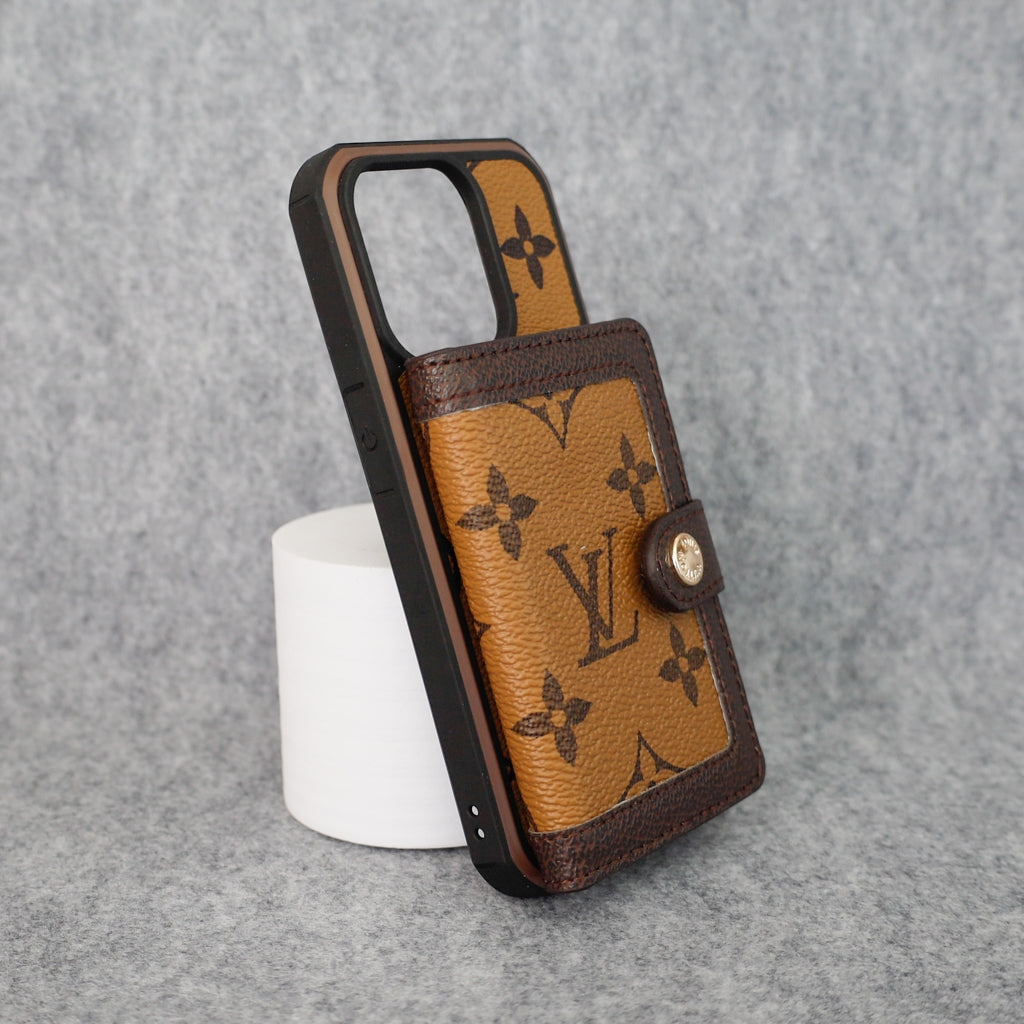LV Card Slot Wallet Case for iPhone 1216 Pro Max Plus Series