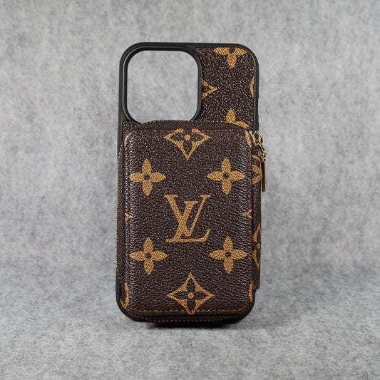 Designer iPhone Case Wallet Zipped Card Holder