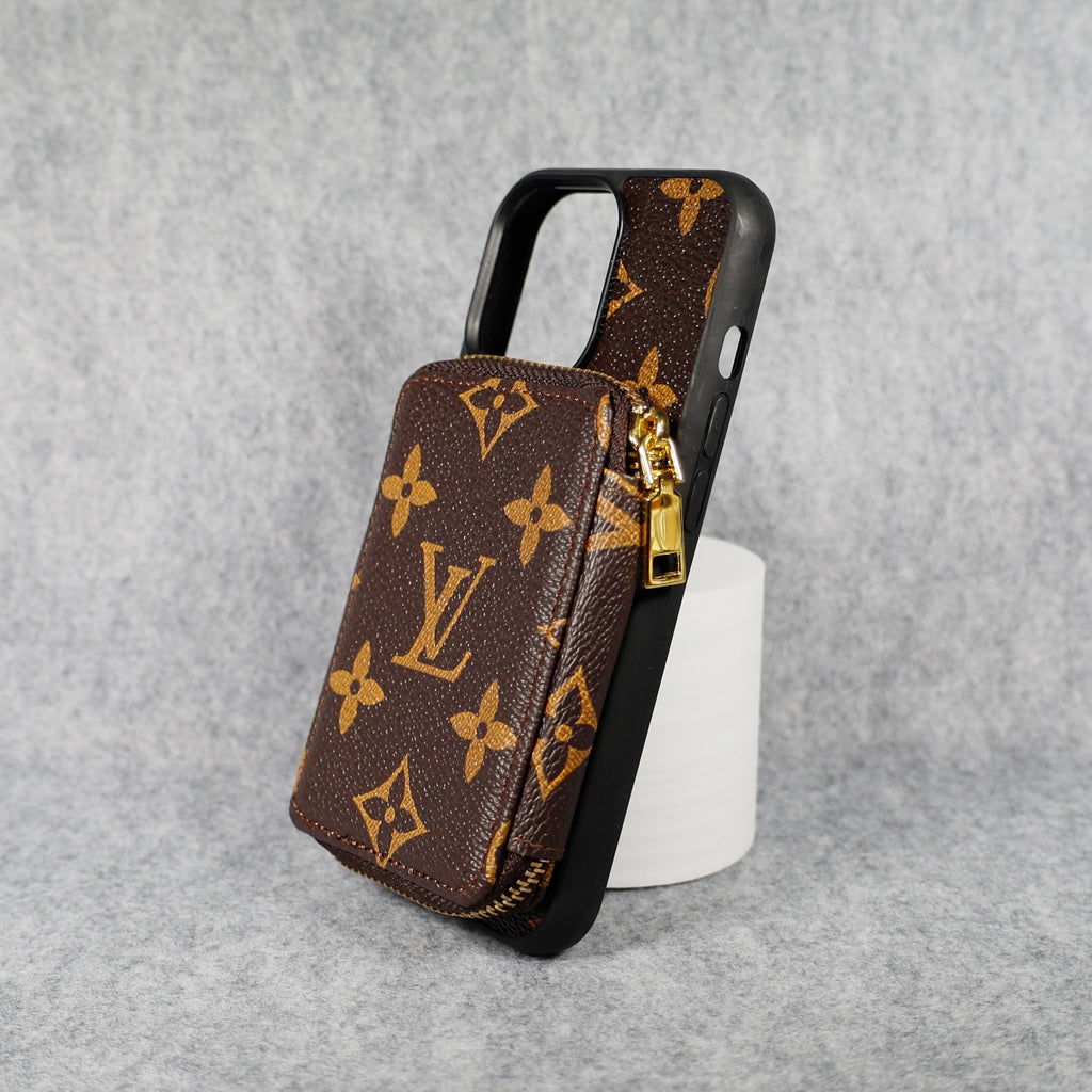 Designer iPhone Case Wallet Zipped Card Holder