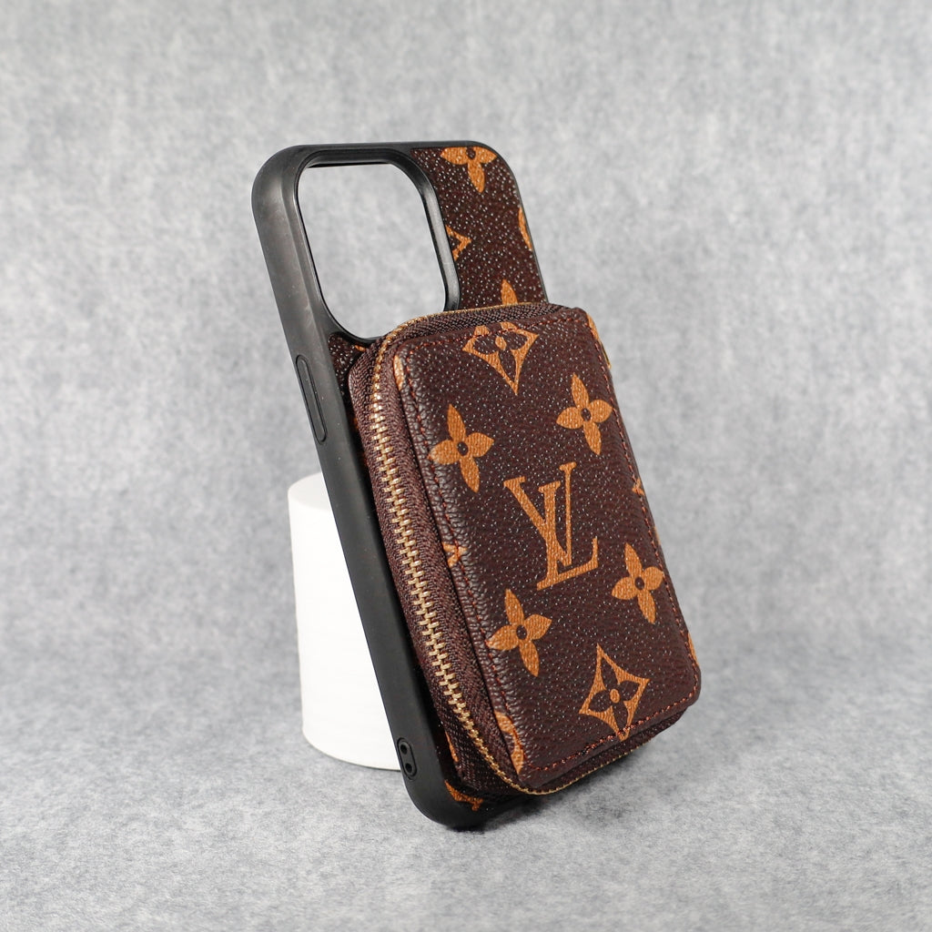 Designer iPhone Case Wallet Zipped Card Holder