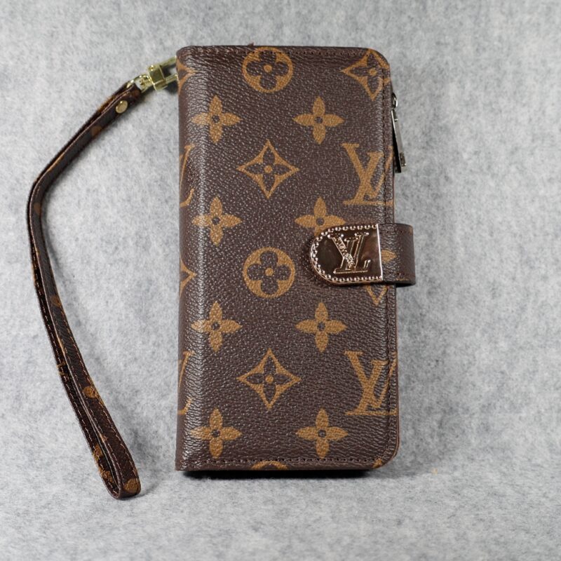 LV iPhone Folio Case with Card Holder and Zipper