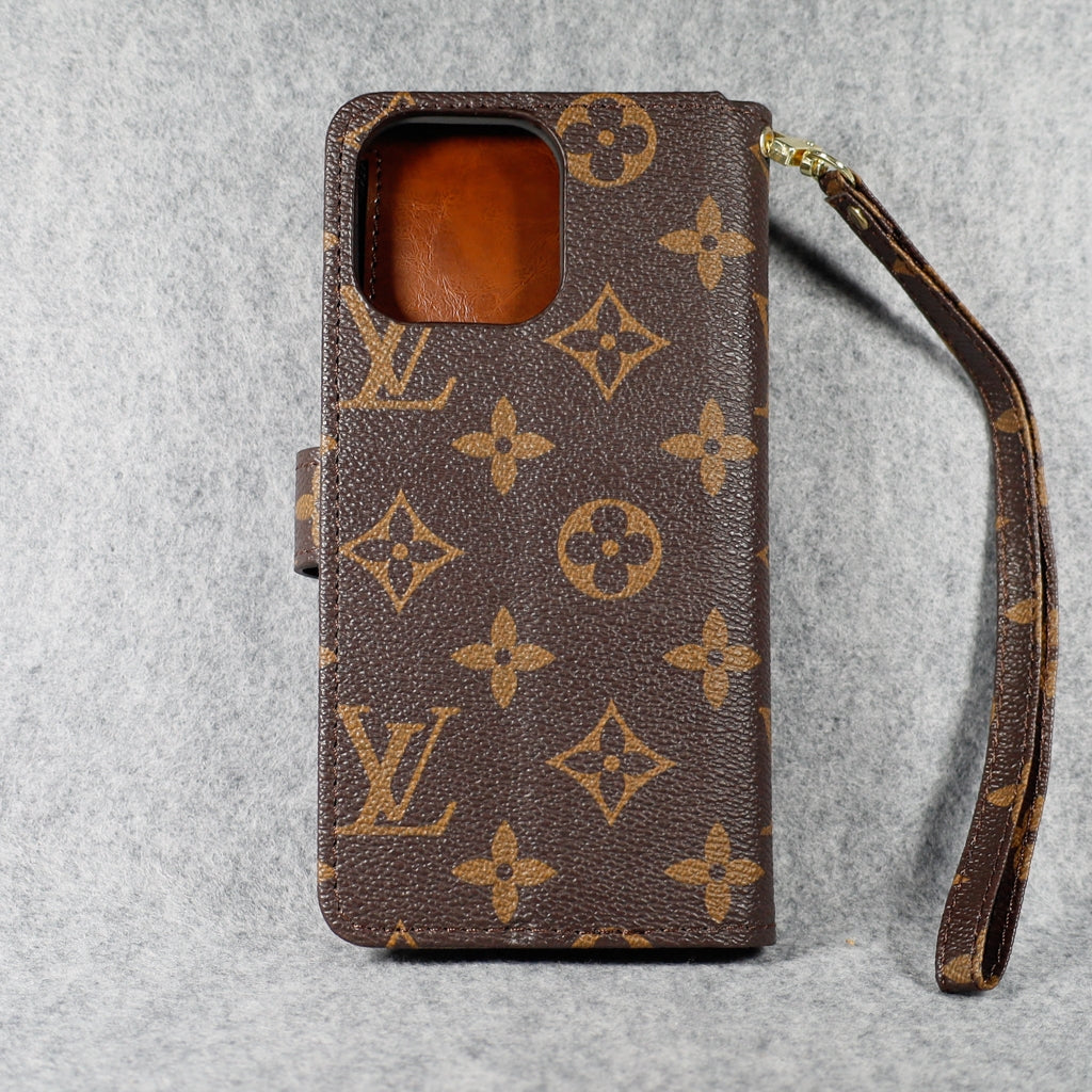 LV iPhone Folio Case with Card Holder and Zipper