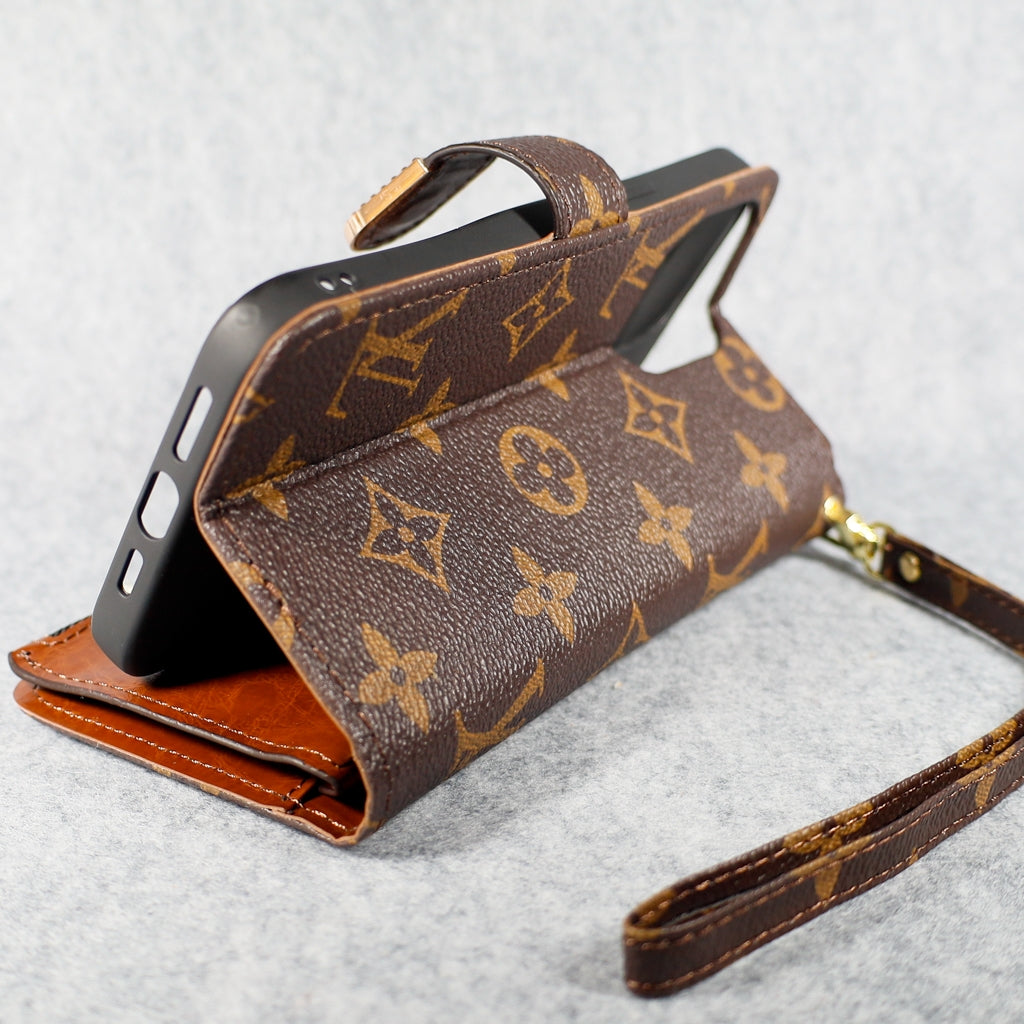 LV iPhone Folio Case with Card Holder and Zipper