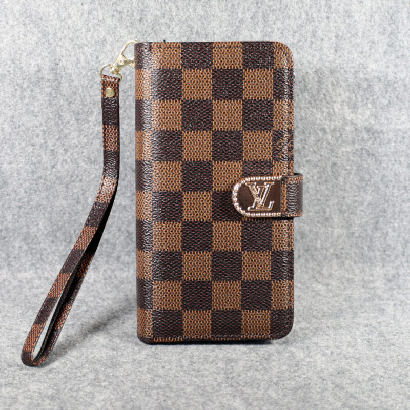 Designer Wallet LV Phone Case Zipper Wallet Kickstand for iPhone
