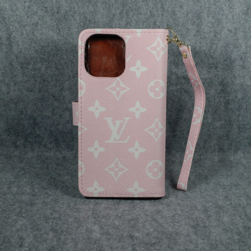 Luxury LV Wallet iPhone Case Zip Kickstand Function for iPhone