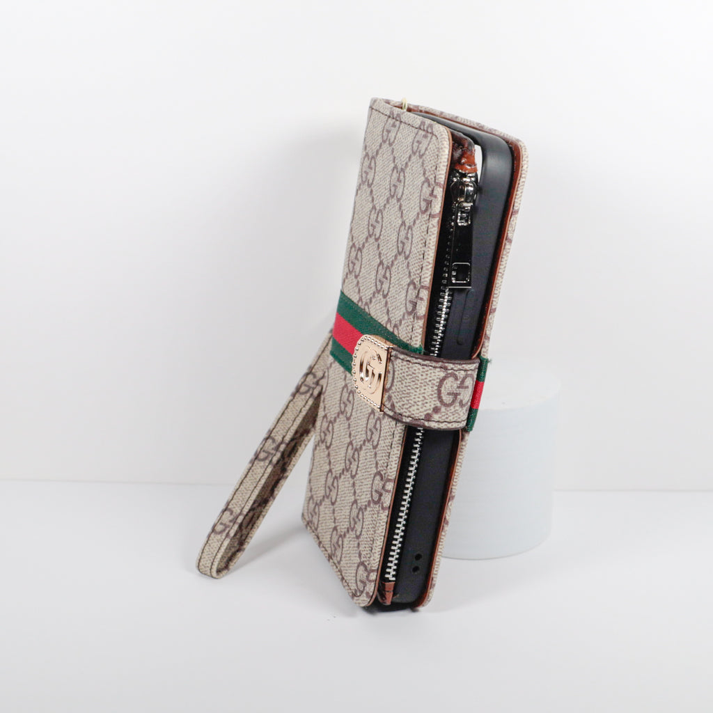 Gucci&nbsp;Wallet Phone Case Case Zipper Wallet Kickstand for iPhone