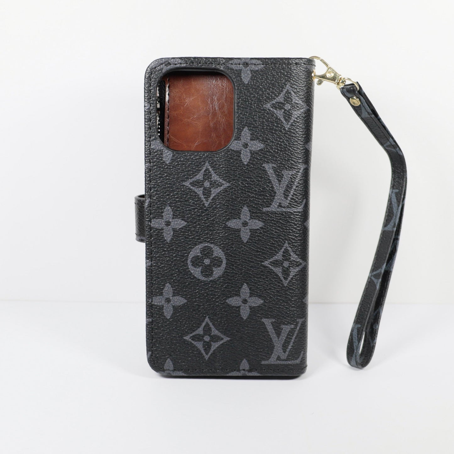Luxury LV Wallet Phone Case Zipper Wallet Kickstand for iPhone