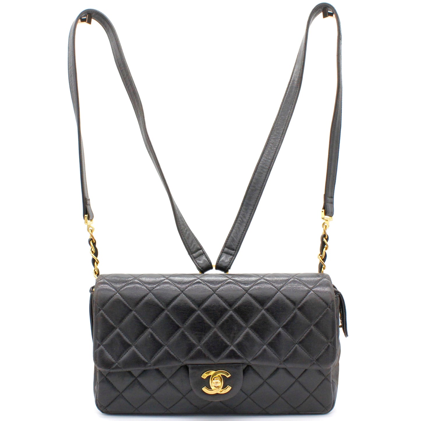 Chanel Lambskin Black Backpack Style 2