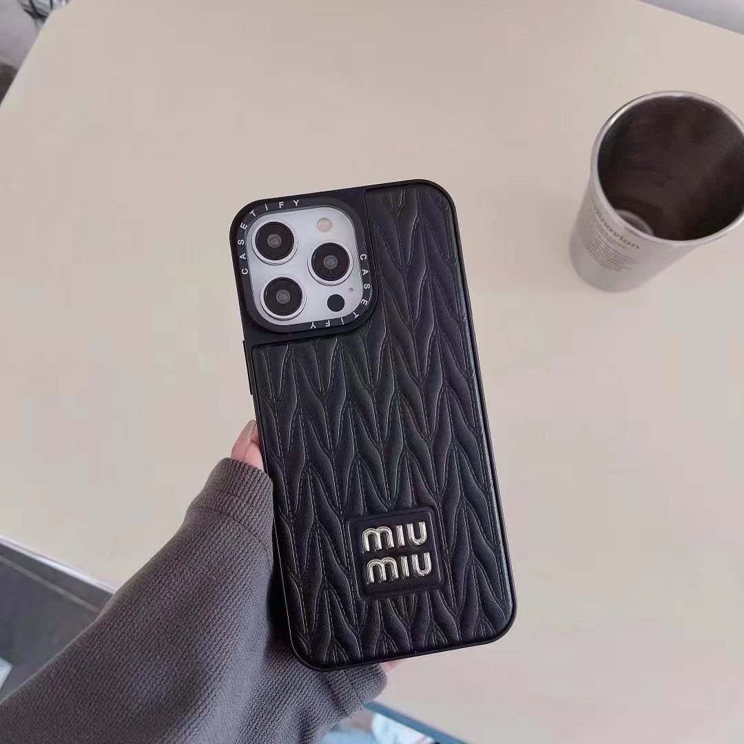 Miu Miu Case For Iphone 13 -17 Pro Max Plus / 18 Pro / 18 Pro Max