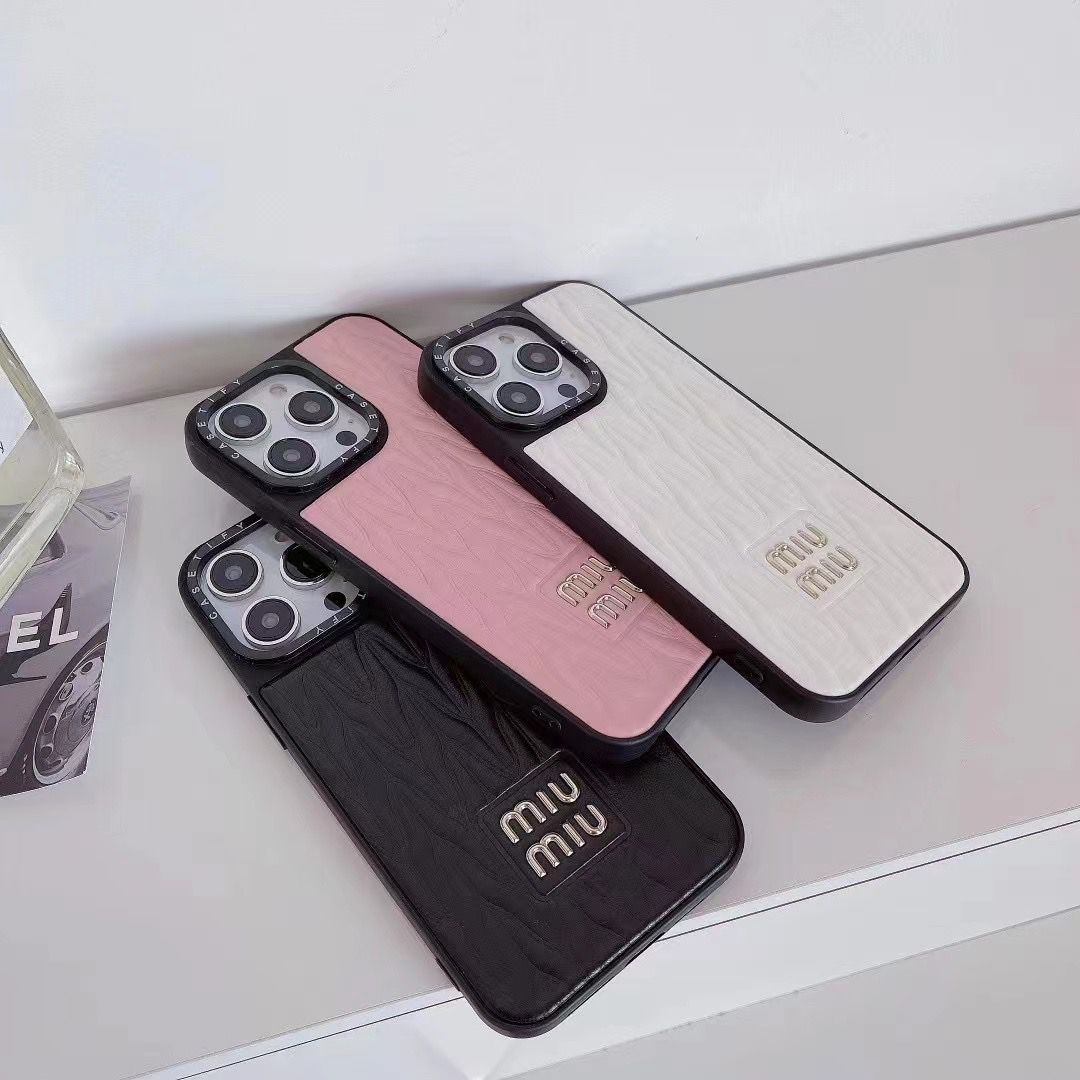 Miu Miu Case For Iphone 13 -17 Pro Max Plus / 18 Pro / 18 Pro Max