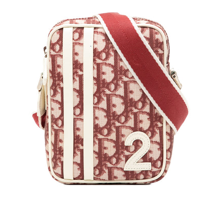 Red Dior Oblique Trotter Coated Canvas No 2 Crossbody