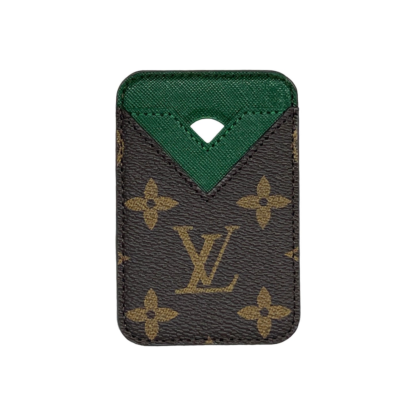 LV BROWN/GREEN MAGSAFE CARDHOLDER