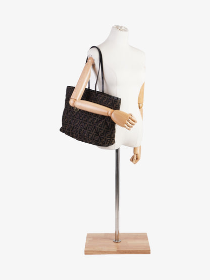 Fendi Roll Quilted Black Tote Bag Quilted