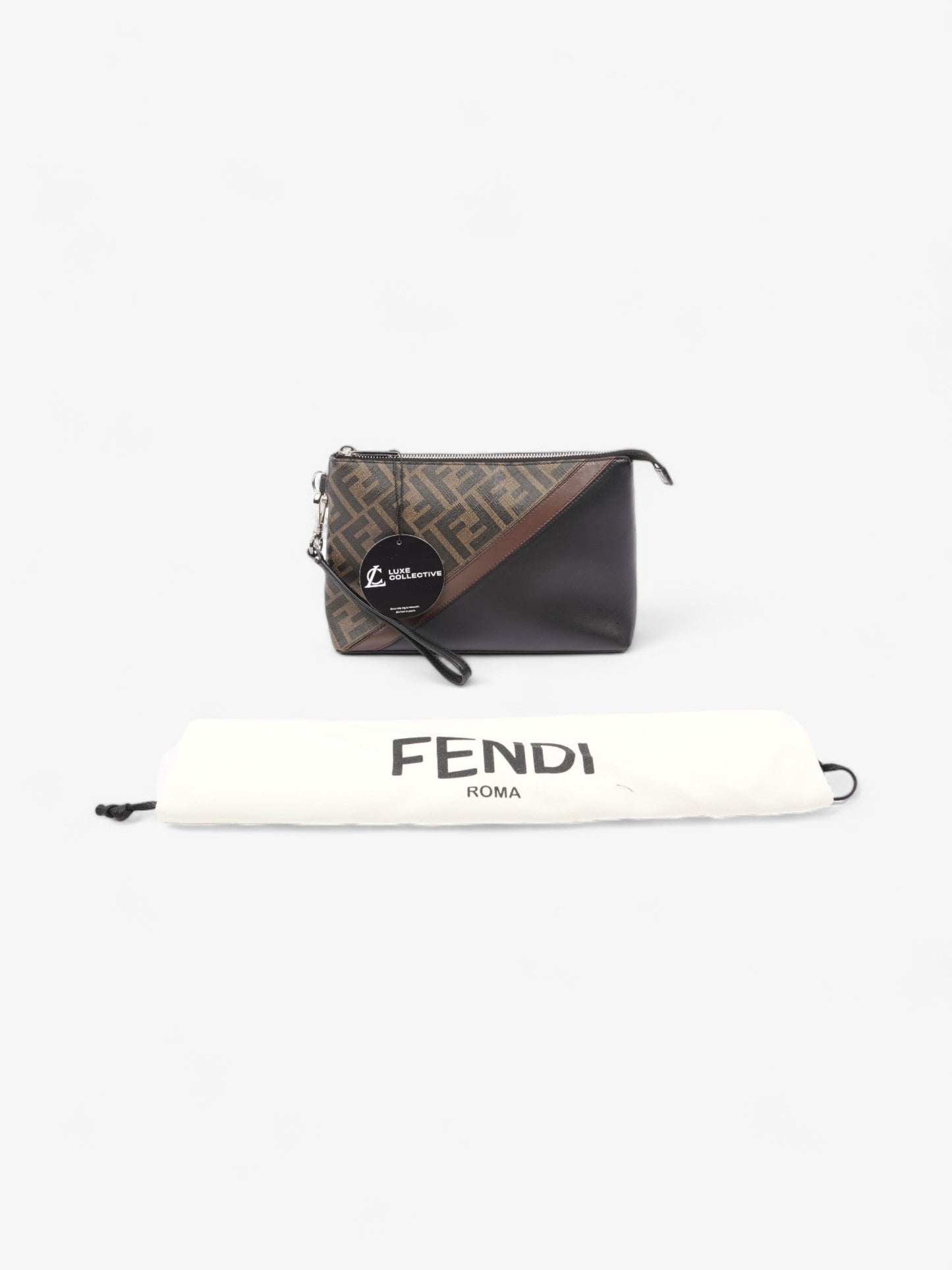 Fendi Luxury Canvas Black Clutch