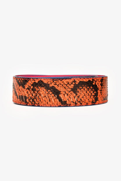 Fendi Pink/Orange Python/Leather Bag Strap