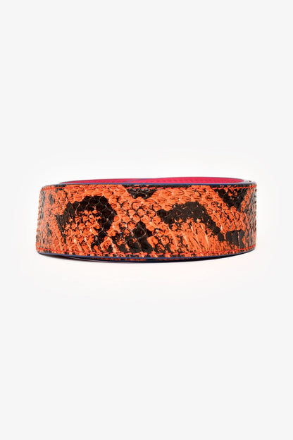 Fendi Pink/Orange Python/Leather Bag Strap