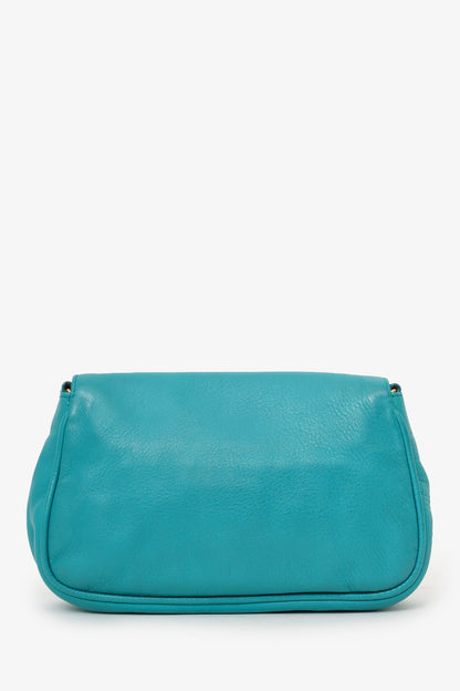 Fendi Blue Leather Fendista Pochette Crossbody Bag
