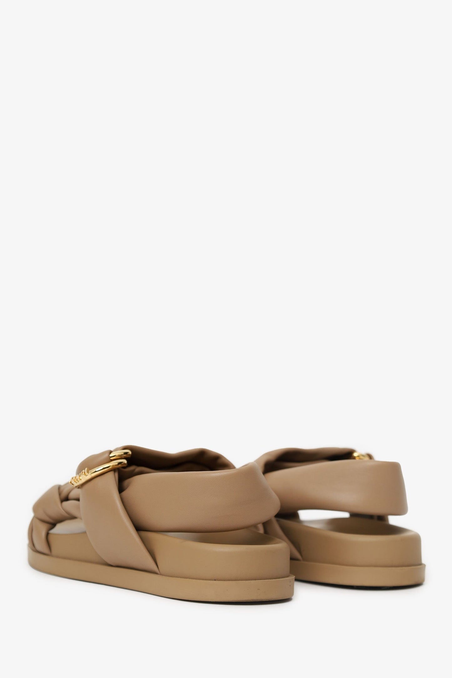 Fendi Beige Leather Feel Sandals Size 39