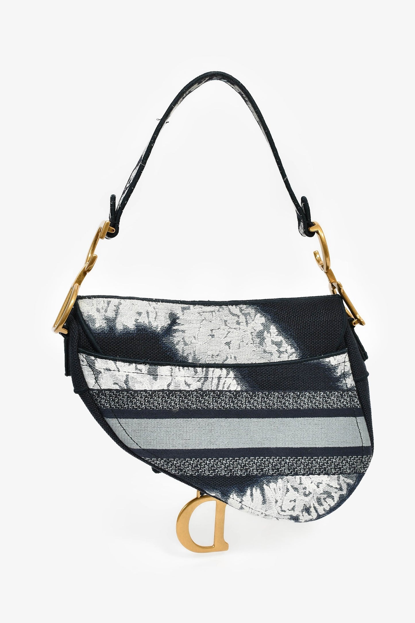 Dior Saddle Jacquard White Crossbody