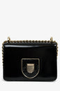 Christian Dior Black Leather Sequin Detail 'Diorama Club' Shoulder Bag