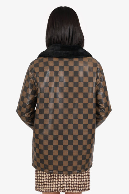 Fendi Black/Brown Teddy Lining Puffer Jacket Size 40