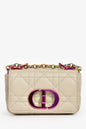 Christian Dior 2022 Grey Cannage Micro Caro Bag