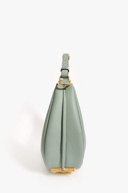 Fendi Blue Leather 'Fendigraphy' Shoulder Bag