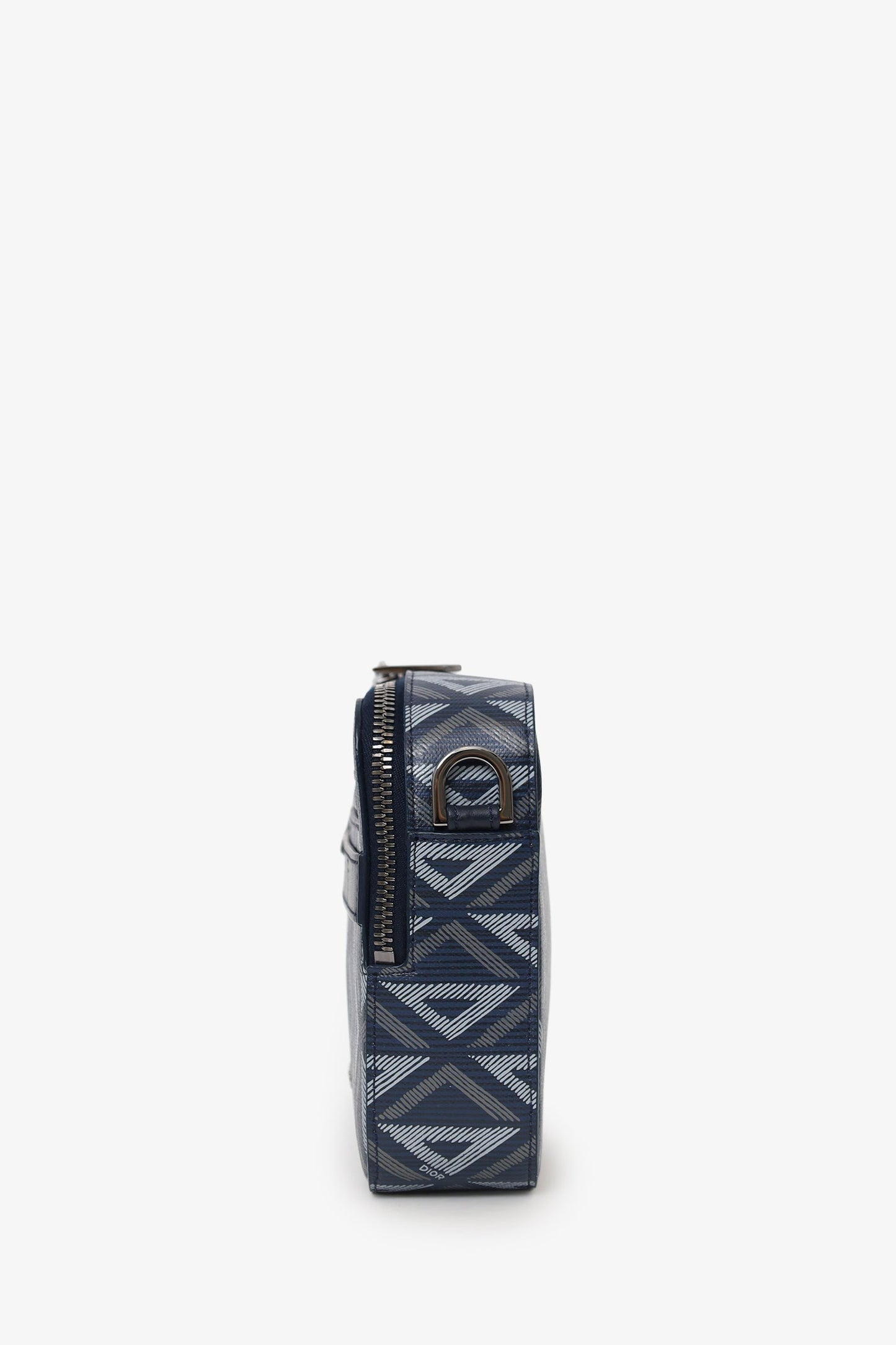 Christian Dior 2023 Navy Coated Canvas Cd Diamond Safari Messenger