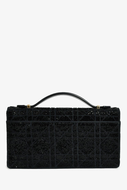 Christian Dior 2023 Black Bead Embellished My Dior Mini Bag With Chain