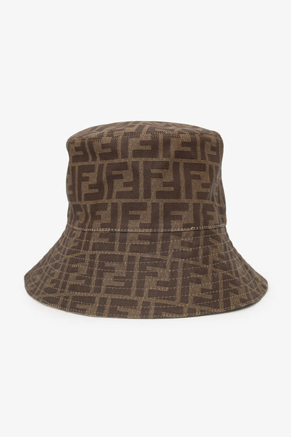 Fendi Brown Monogram Tech Fabric Hat