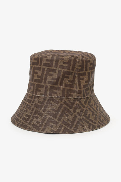 Fendi Brown Monogram Tech Fabric Hat
