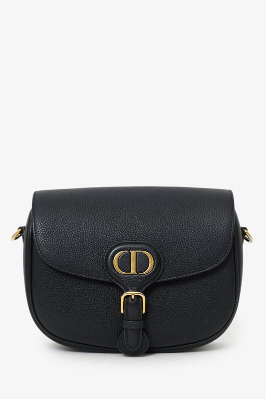 Christian Dior Black Leather Medium Bobby Bag