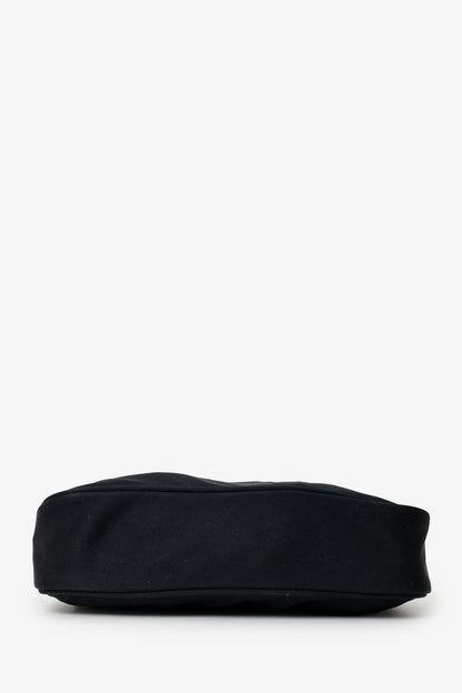 Fendi Black Fabric Double Strap Mama Baguette Bag