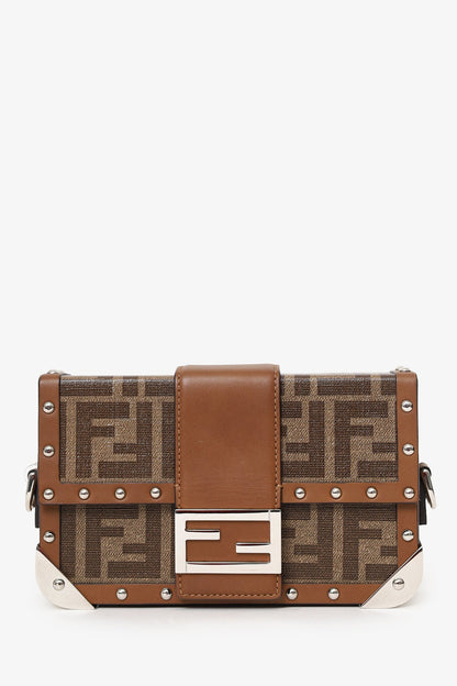 Fendi 2020 Brown FF 1974 Baguette Trunk Bag