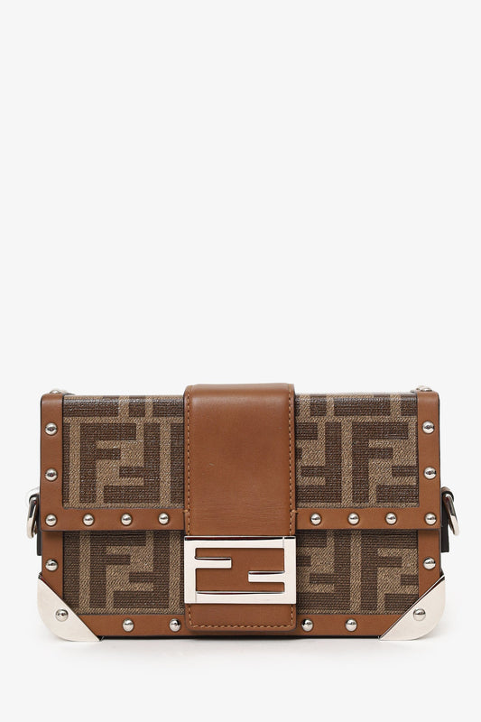 Fendi 2020 Brown FF 1974 Baguette Trunk Bag