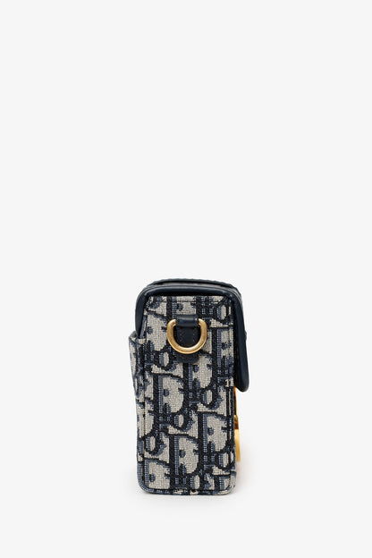 Christian Dior Navy Oblique Montaigne 30 Box Bag