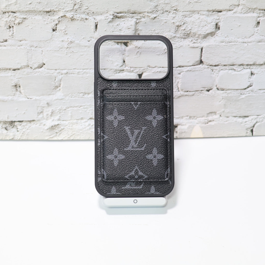 LV Magsafe Phone Case with Magnet Card Holder for iPhone