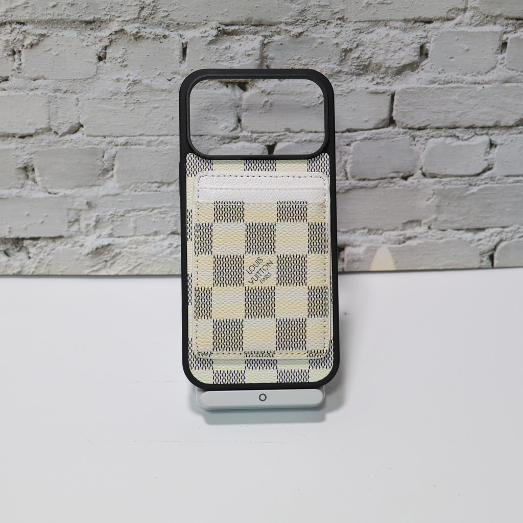 LV Magsafe Phone Case with Magnet Card Holder for iPhone