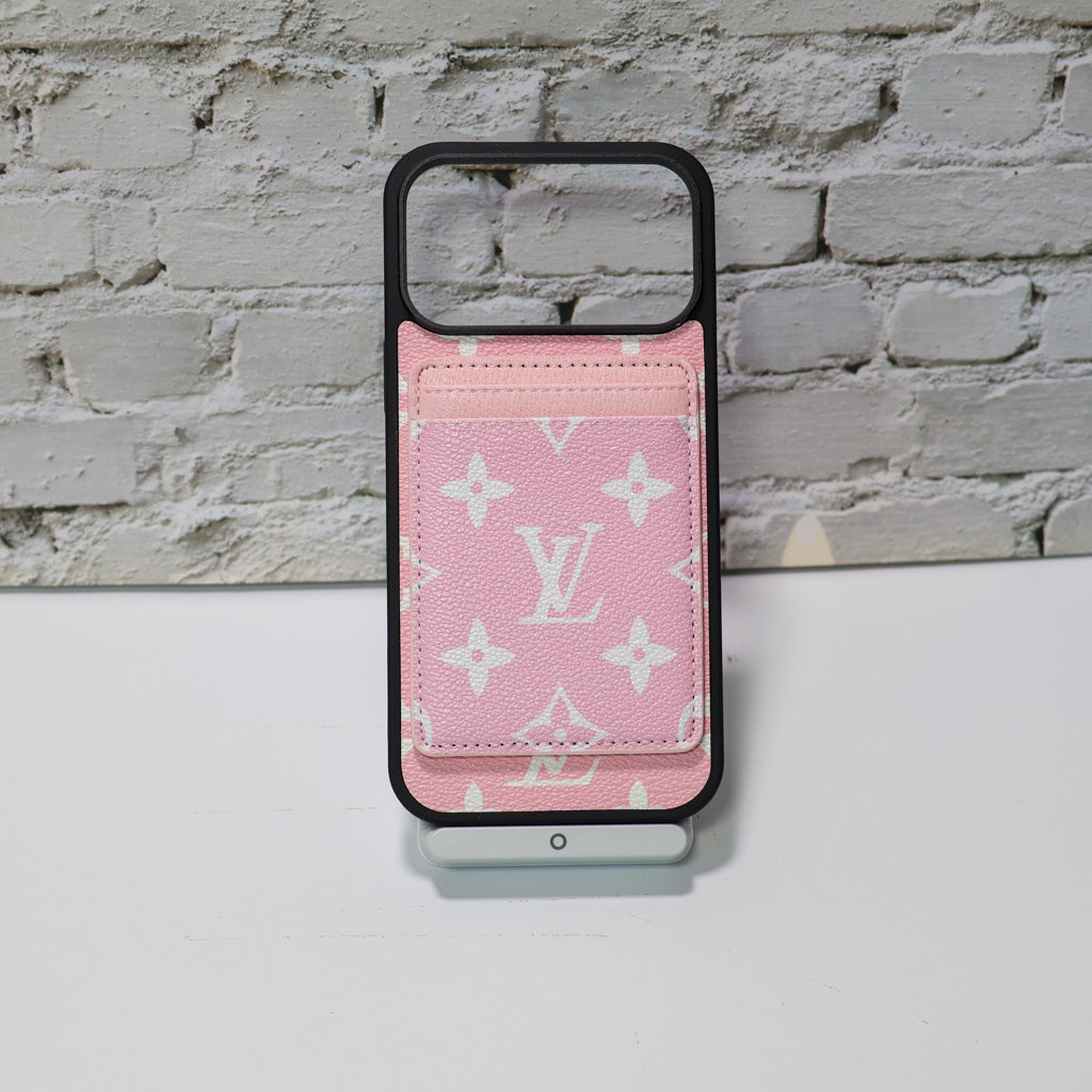 LV Magsafe Phone Case with Magnet Card Holder for iPhone