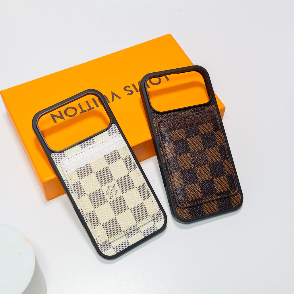 LV Magsafe Phone Case with Magnet Card Holder for iPhone