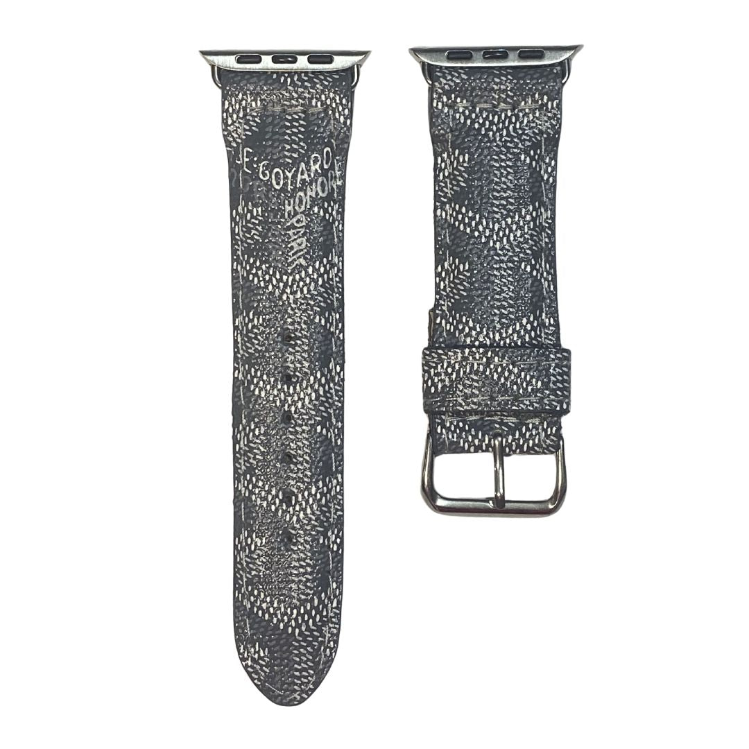 Maison Goyard Apple Watch Band Grey Upcycled