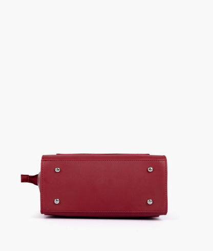 Maroon mini messenger bag