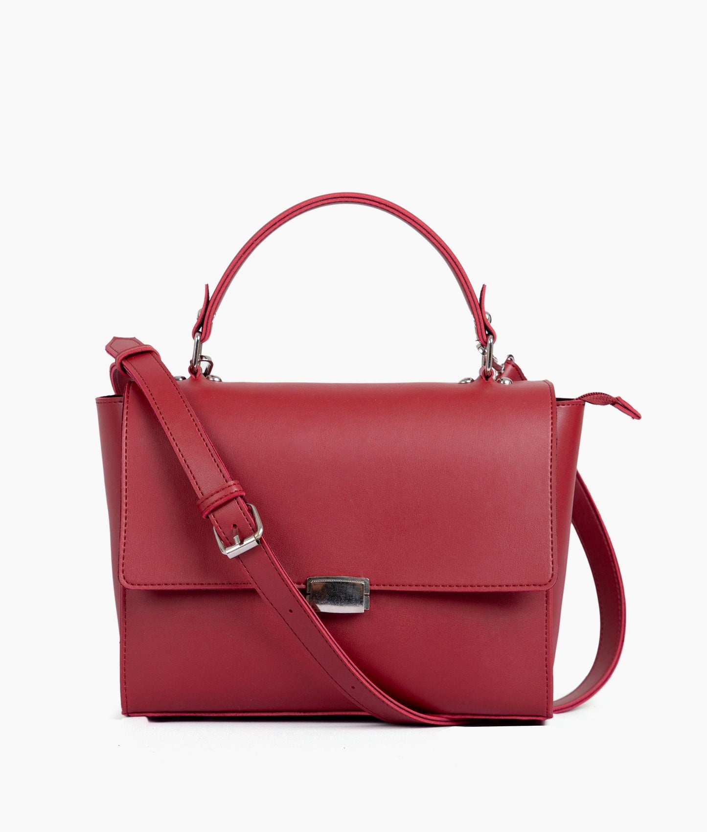 Maroon mini messenger bag
